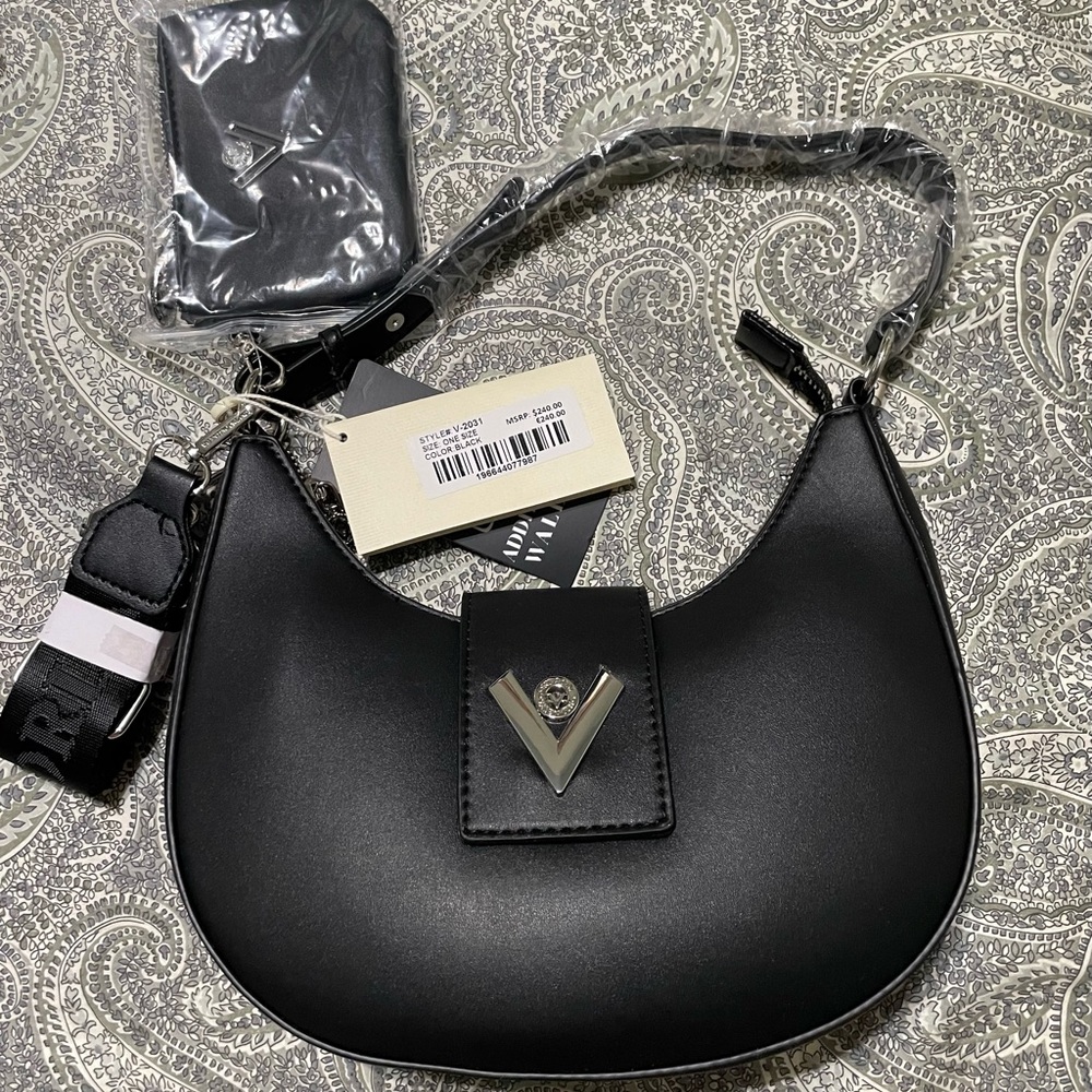 VALENTINO ORLANDI CRESCENT SHOULDER BAG + COIN PURSE/WALLET